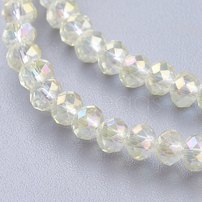 Electroplate Glass Beads Strands EGLA-D020-3x2mm-70-1
