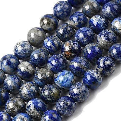 Natural Lapis Lazuli Beads Strands G-G344-A09-10mm-1