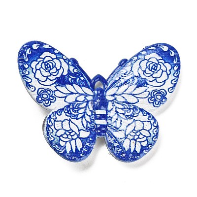 Printed Opaque Acrylic Beads MACR-R004-02H-1