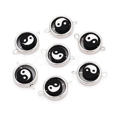 Polymer Clay Beads with CCB Plastic Frame Connector Charms CLAY-T022-35M-01B-1
