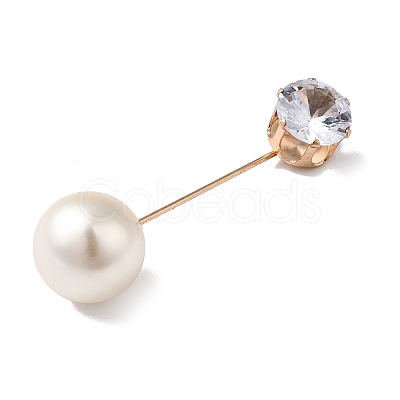 Zinc Alloy Rhinestone Lapel Pins JEWB-K010-03-KCG-1