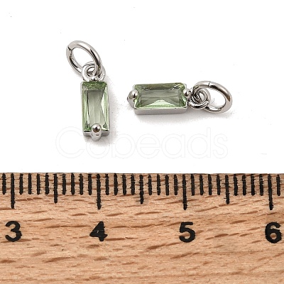 Brass Pave Cubic Zirconia Charms KK-F894-13P-04-1