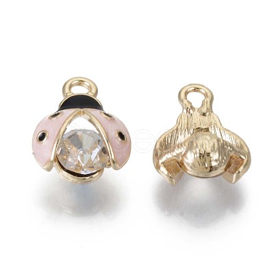 Alloy Rhinestones Enamel Pendants ENAM-T009-53A-RS-1