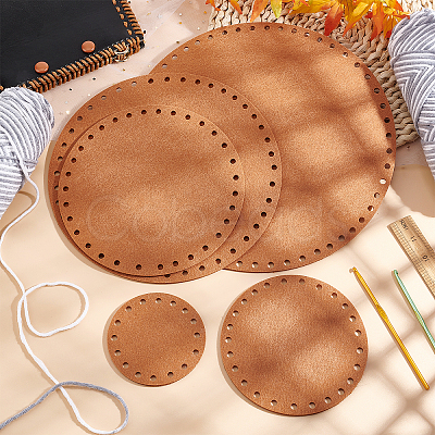 10 Pcs 5 Style Flat Round Felt Fabric DIY-PH0009-24D-1