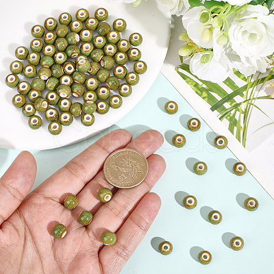 120Pcs Handmade Porcelain Beads PORC-PA0001-29B-1