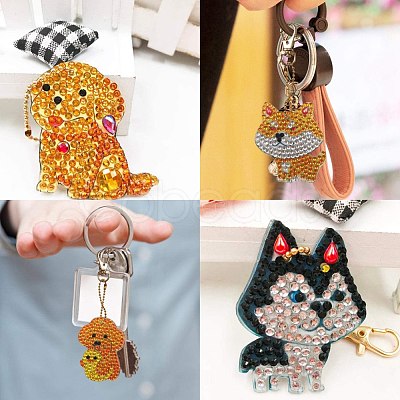DIY Diamond Painting Keychain Kits DIY-WH0166-39-1