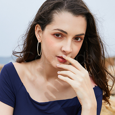 3 Pairs Brass Hoop Earrings for Women EJEW-BBC0001-66G-03-1