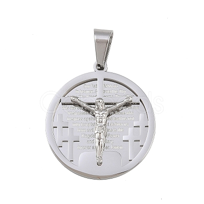 Jesus Theme 304 Stainless Steel Pendants STAS-D387-01A-P-1