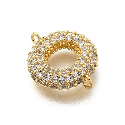Brass Micro Pave Cubic Zirconia Letter Links KK-I717-04O-1