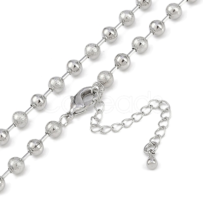Rack Plating Brass Ball Chain Necklaces for Women NJEW-K382-12B-P-1