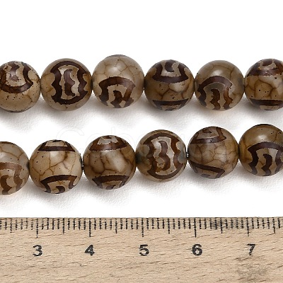 Tibetan Style dZi Beads Strands GG-CBA4812-B04-10MM-1
