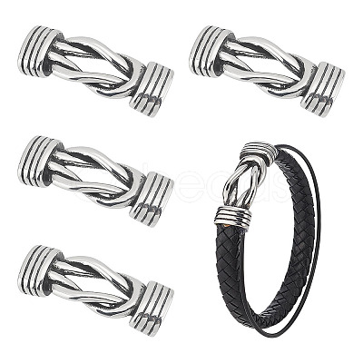 4Pcs Tibetan Style Stainless Steel Connector Charms STAS-AR0001-97-1