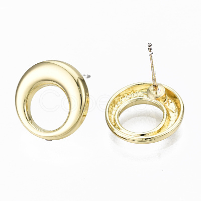Alloy Stud Earring Findings PALLOY-T064-66LG-RS-1