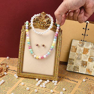 1Pc TPR Covered with Velvet Necklace Display Photo Frames NDIS-SP0001-04B-1