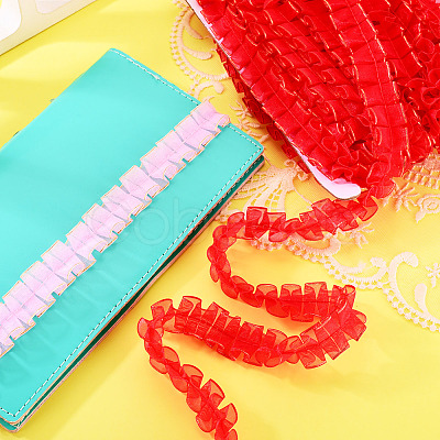 10M Double Layer Polyester Lace Ribbon OCOR-TA0004-14D-1