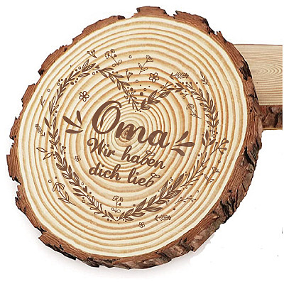 Carved Wood Round Sheets AJEW-WH0362-005-1