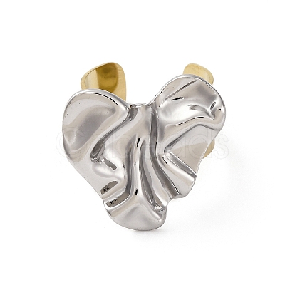 304 Stainless Steel Open Cuff Rings RJEW-K258-08GP-07-1