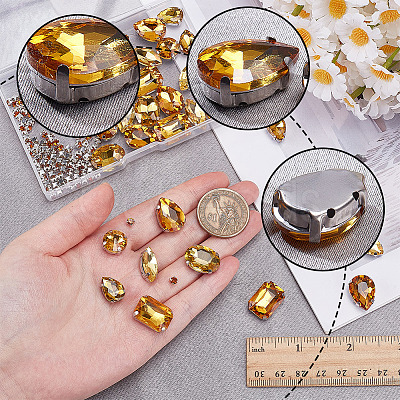 156Pcs 7 Styles Sew on Rhinestone DIY-SP0007-30C-1