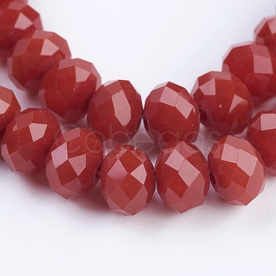 Opaque Glass Beads Strands EGLA-F122-8x6mm-NC05-1