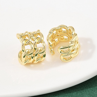 Brass Cuff Earrings EJEW-C159-02G-1