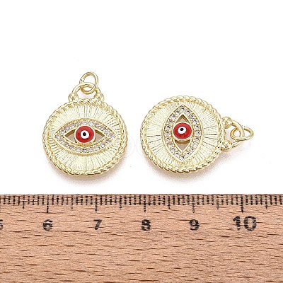 Brass Micro Pave Cubic Zirconia Pendants KK-N287-42G-01-1