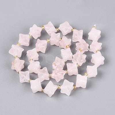 Natural Rose Quartz Beads Strands G-Q608-07A-02-1