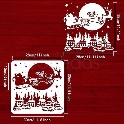 Large Plastic Reusable Drawing Painting Stencils Templates DIY-WH0172-739-1