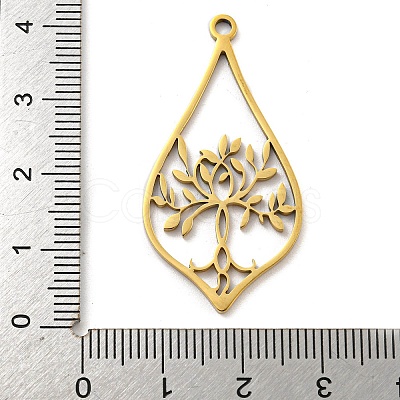 Ion Plating(IP) 304 Stainless Steel Pendants STAS-K253-07G-1