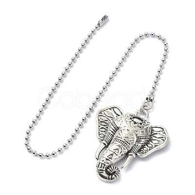 Elephant Tibetan Style Alloy Ceiling Fan Pull Chain Extenders FIND-JF00113-1