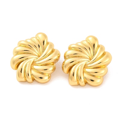 Brass Stud Earrings for Women EJEW-U015-05G-1