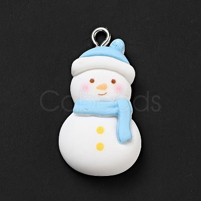 Christmas Opaque Resin Pendants LS-RESI-G043-A02-1