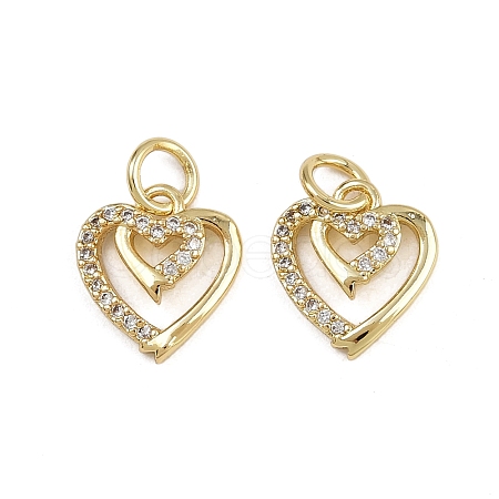 Brass Micro Pave Cubic Zirconia Pendants ZIRC-I367-05G-03-1