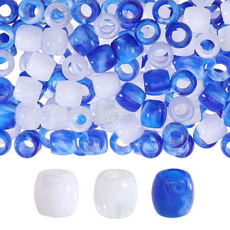 3 Bags 3 Colors Plastic European Beads KY-CA0001-63B-1