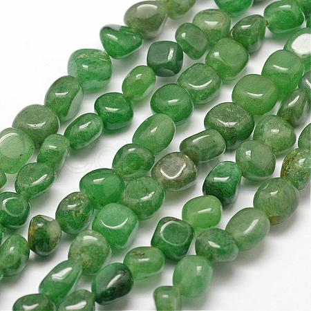 Natural Green Aventurine Beads Strands G-F464-04-1