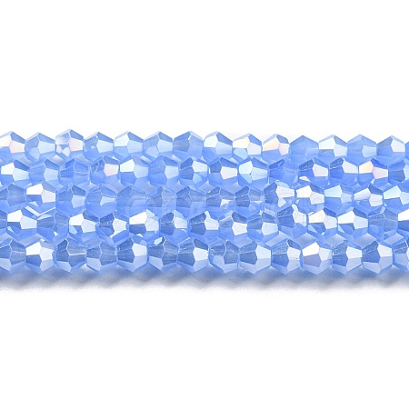 Imitation Jade Electroplate Glass Beads Strands EGLA-A039-J4mm-B04-1