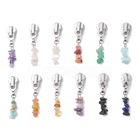 12Pcs Alloy Replacement Zipper Sliders PALLOY-JF04613-1