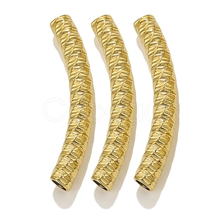 304 Stainless Steel Curved Tube Beads STAS-M071-03J-G-1