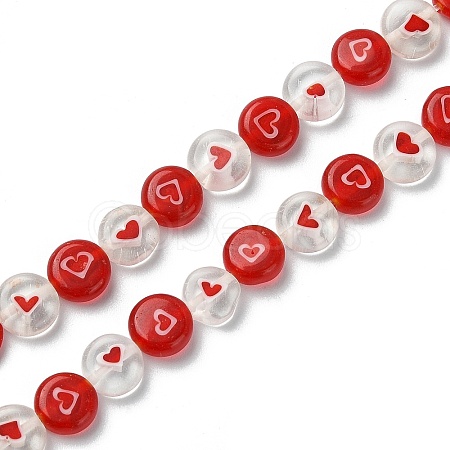2 Strands Handmade Lampwork Beads Strands LAMP-CJ0003-18-1