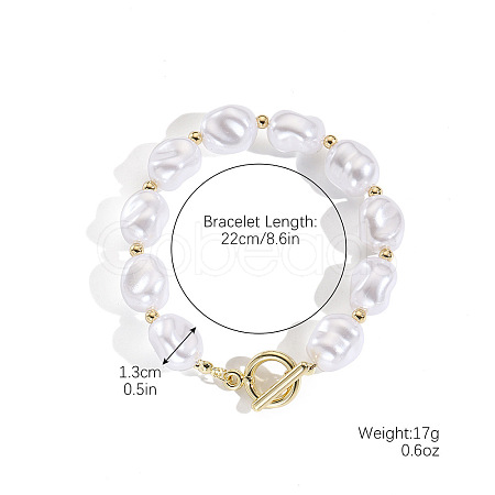 Alloy and Imitation Pearl Beaded Bracelets for Women FS-WGDF800-08-1