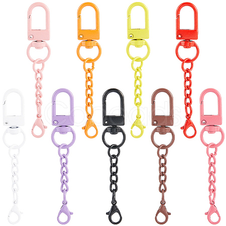 54Pcs Spray Painted Iron Swivel Clasps FIND-SC0022-76-1