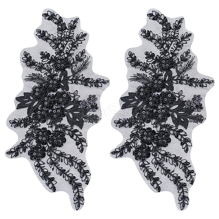 3D Flower Polyester Embroidery Sew on Appliques PATC-WH0012-02A-1