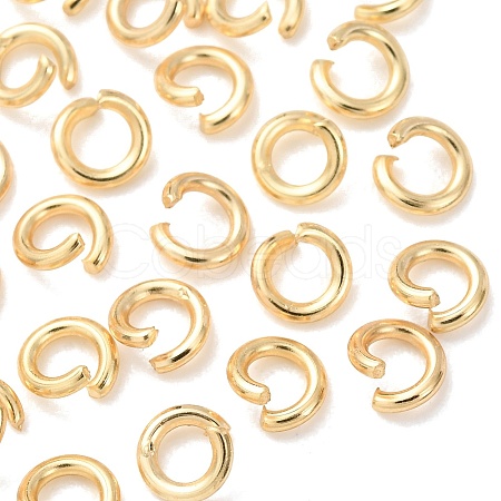 Brass Open Jump Rings KK-G604-08G-20-1