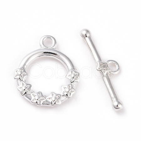 Eco-friendly Brass Toggle Clasps KK-D082-11S-1