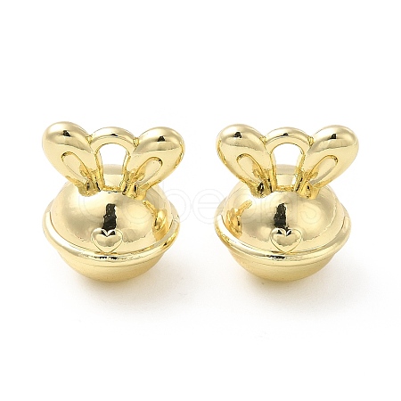 Rack Plating Alloy Rabbit Charms FIND-G044-02LG-1
