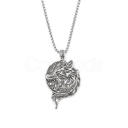 Zinc Alloy Pendant Necklaces NJEW-M211-08A-ASP-1