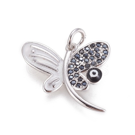 Brass Enamel Charms ZIRC-E145-72P-1