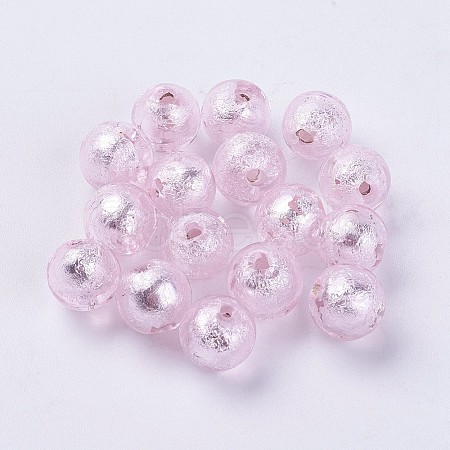 Handmade Silver Foil Lampwork Beads LAMP-J089-P13-1
