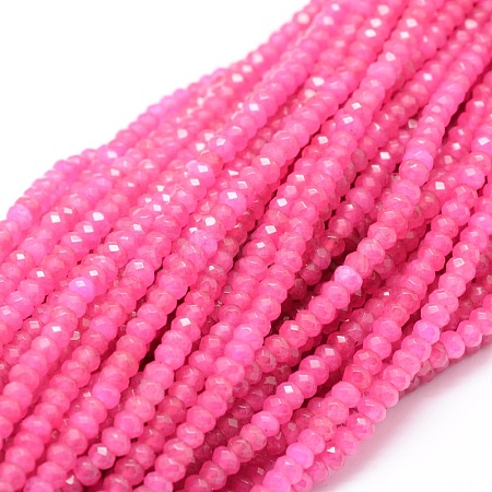 Dyed Natural Malaysia Jade Rondelle Beads Strands G-E316-2x4mm-02-1