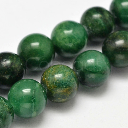 Natural African Jade Beads Strands G-K091-6mm-1
