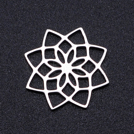 Non-Tarnish 201 Stainless Steel Filigree Joiners Links STAS-S105-JN892-1-1